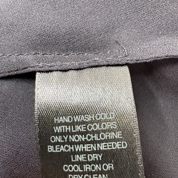 2/$30 White House Black Market Ruffled Cold Shoulder Silk Tunic Blouse XS #9908 - Picture 6 of 8